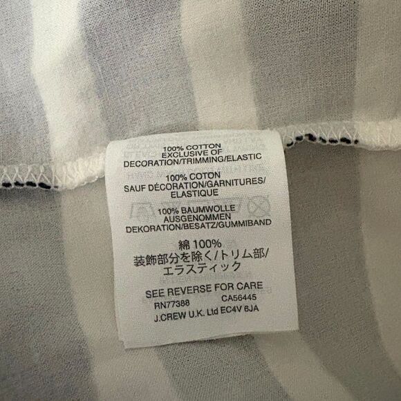 J. Crew Long Sleeve Off Shoulder Top Navy Blue Striped Nautical Size Small - Picture 5 of 5